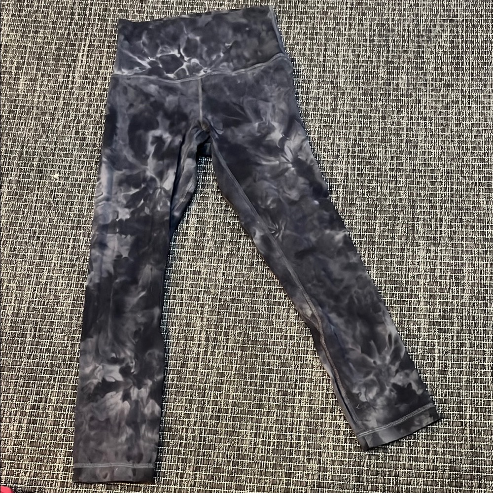 lululemon athletica Black Tie-Dye Cropped Pants